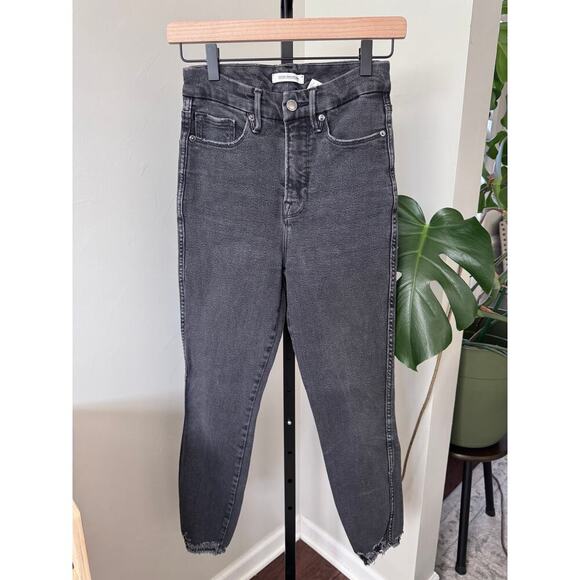 Good American Good Curve Crop Skinny Jeans - Picture 2 of 7